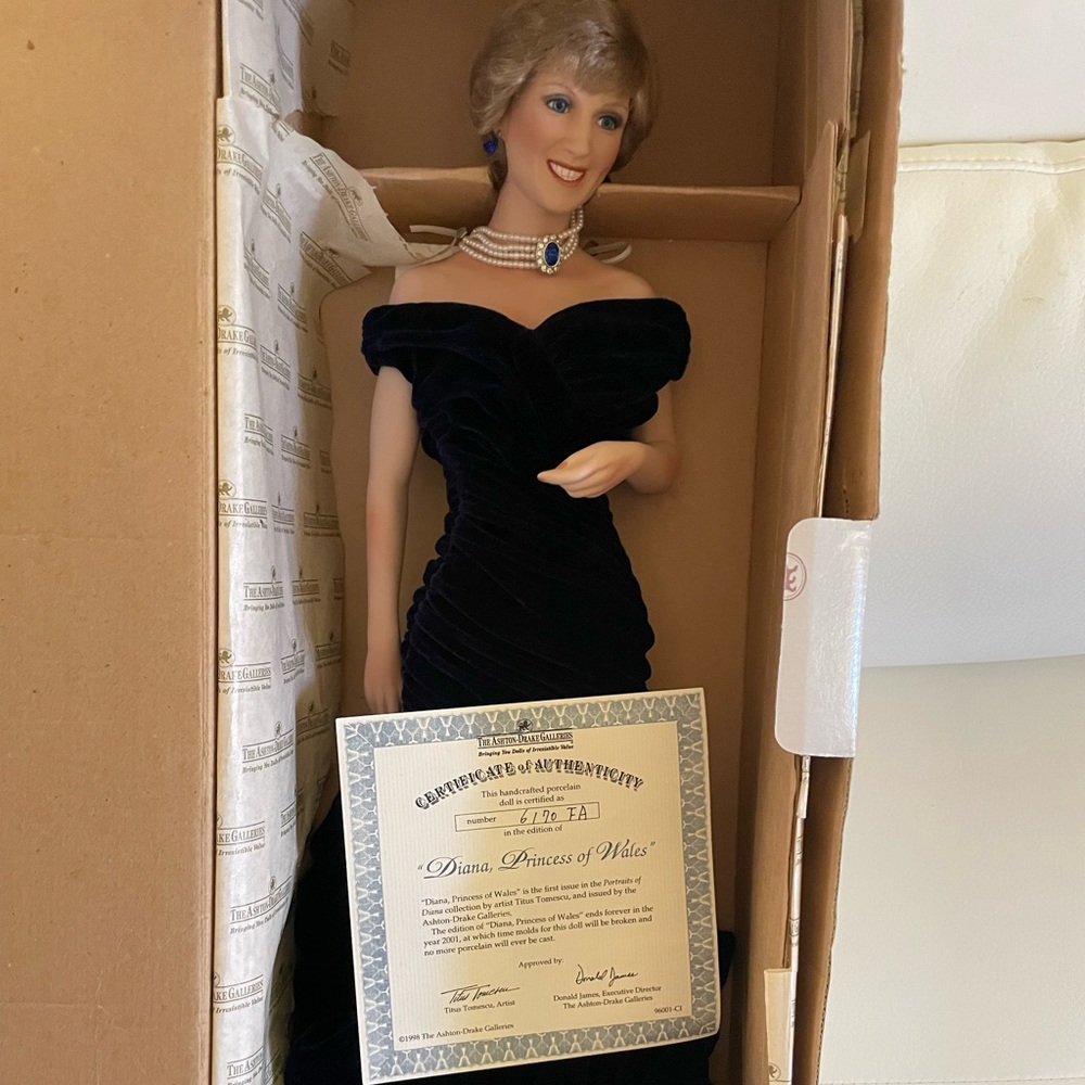 Princess Diana Navy gown doll